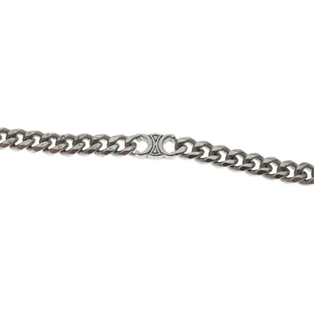 Celine Triomphe Gourmet Necklace Chain Silver Metal - Picture 3 of 6
